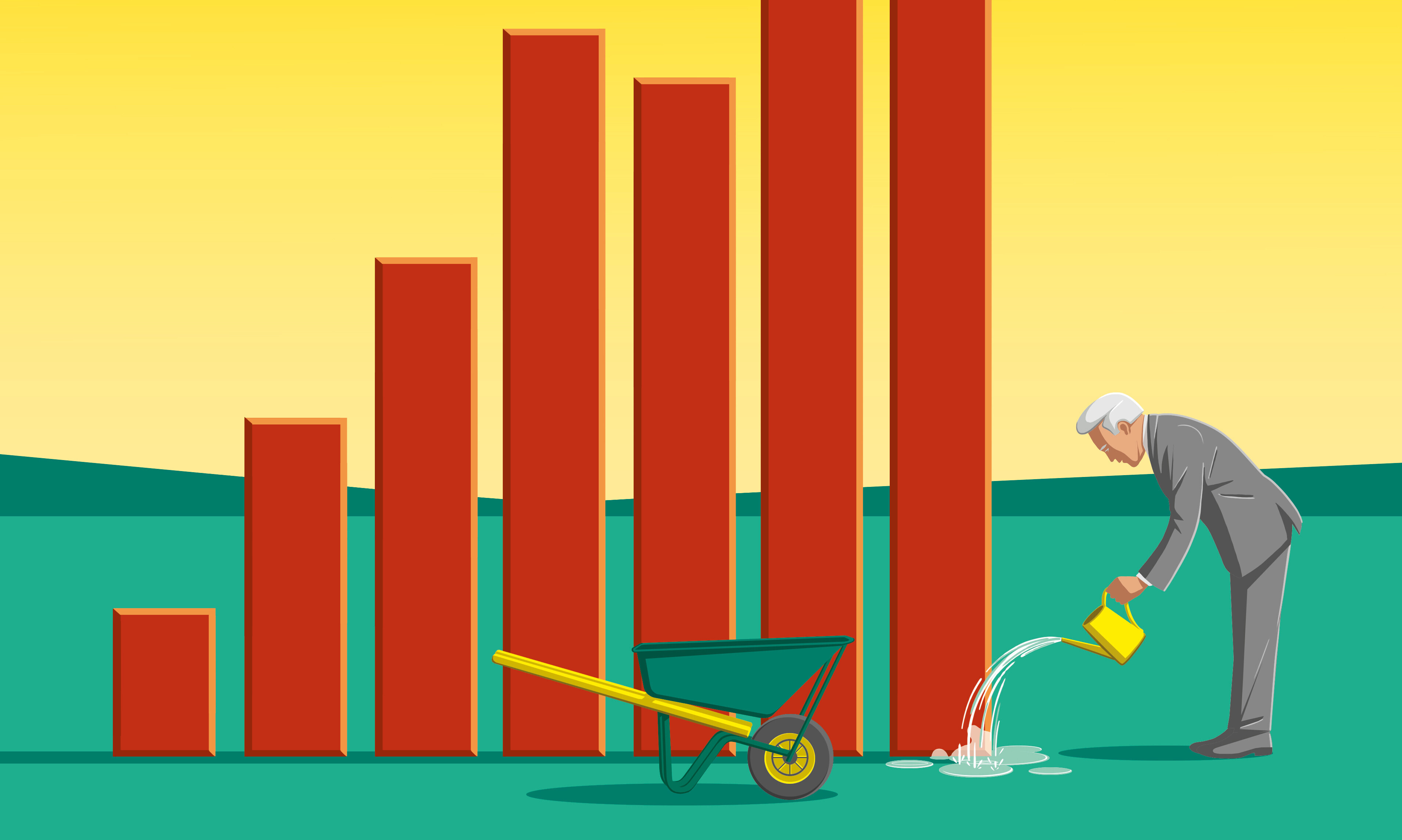 Die Illustration verdeutlicht, dass sich Nachhaltigkeit und Wachstum gegenseitig begünstigen können.