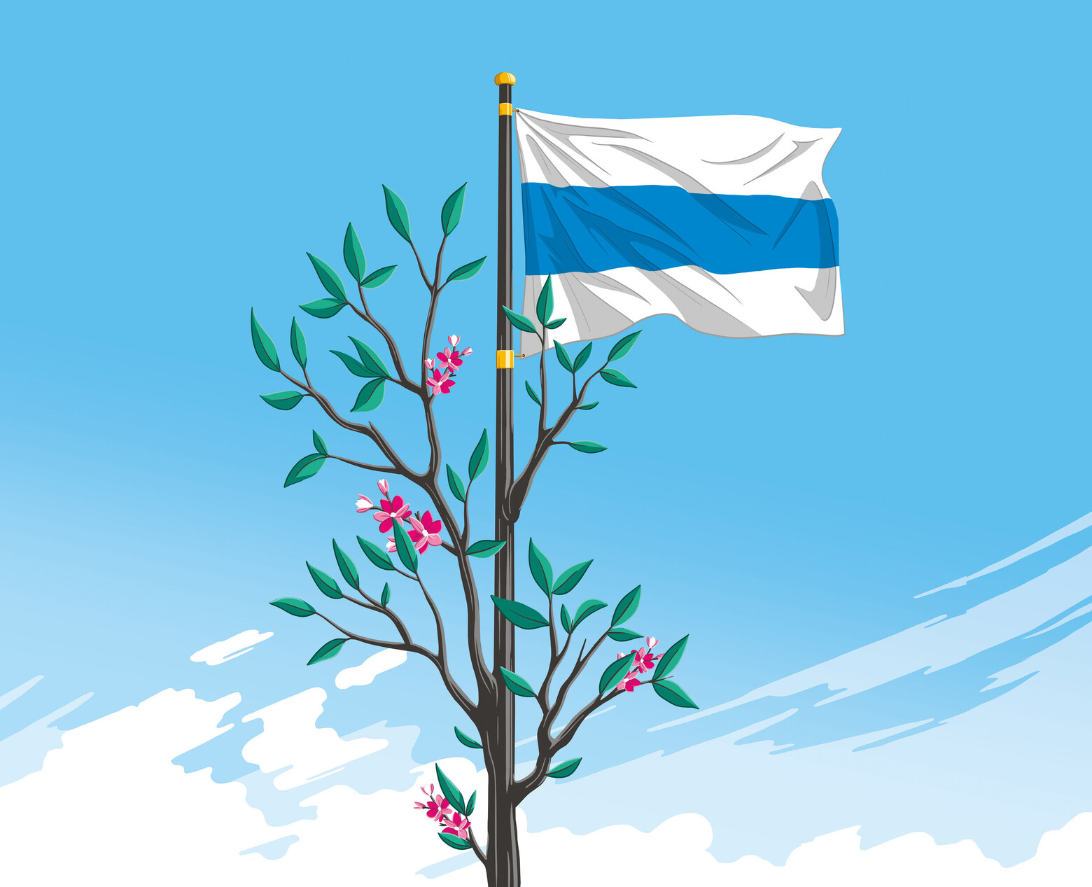 Grafik einer Flagge des Kantons Zug