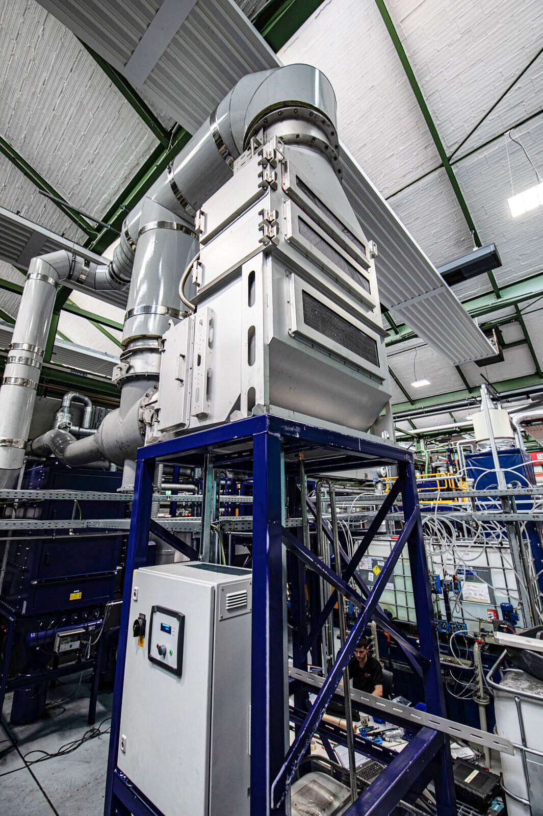 Der Prototyp hier in die Infrastruktur integriert, um die Reinigungsleistung zu erbringen.