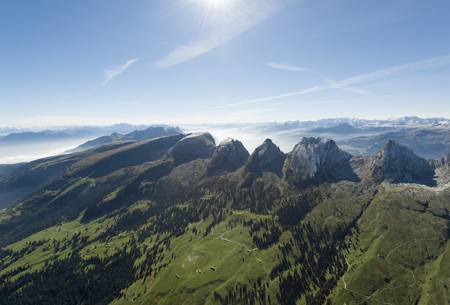 Luftaufnahmen der Ferienregion Toggenburg