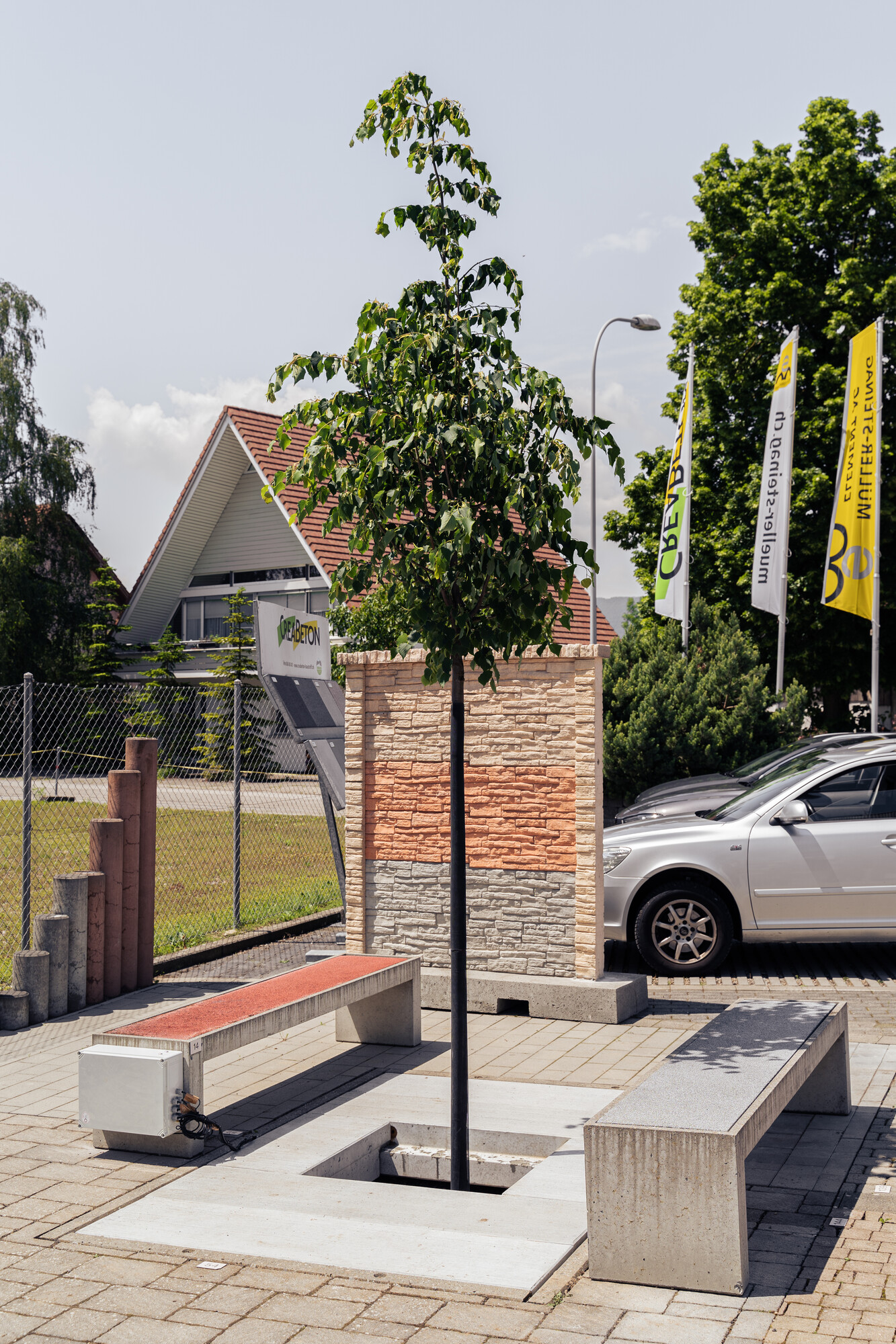 Die intelligente Baumgrube ist mit Sensoren ausgestattet. 