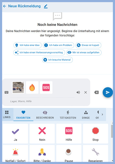 Im Chat werden Schritt für Schritt Verbesserungsvorschläge eruiert.